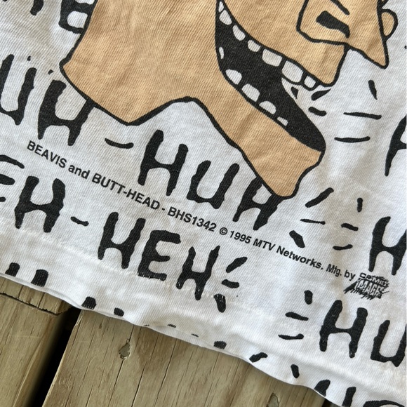Beavis and Butt-head MTV Desantis shirt XL white 1995 Comic Images Butthead - Picture 3 of 7